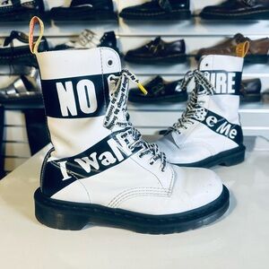 Dr. Martens x Sex Pistols 24785 White and Black Boots “No Feelings”